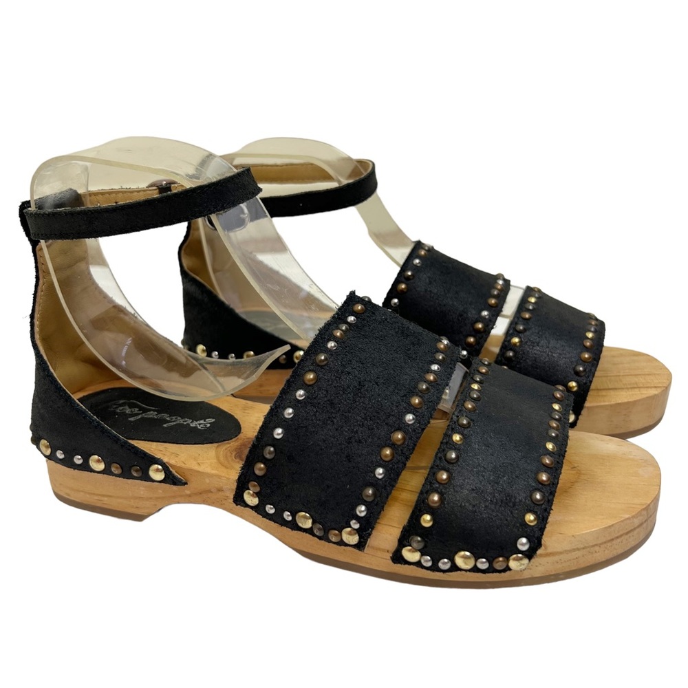 Free People North Shore Clog Sandal Black Size 8 EU 38